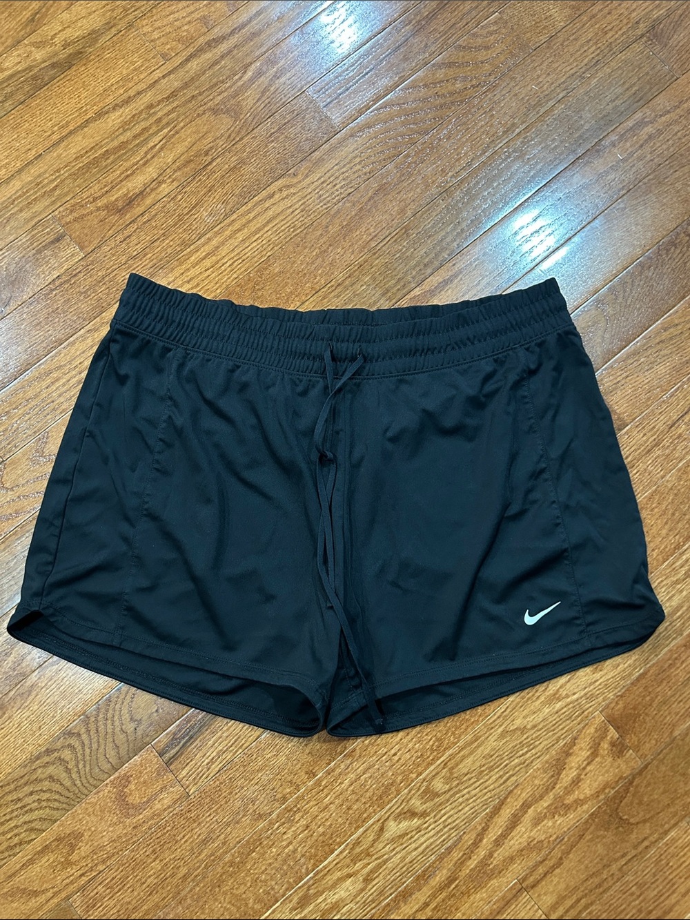 Nike Black Athletic Drawstring Running Shorts